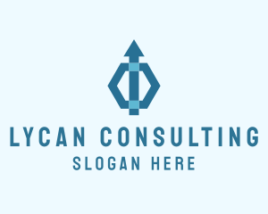 Hexagon Consultant Arrow  logo design