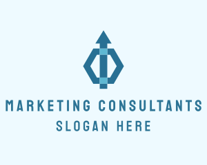 Hexagon Consultant Arrow  logo design