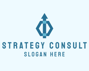 Hexagon Consultant Arrow  logo design