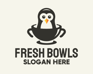 Penguin Bowl Cafe  logo design