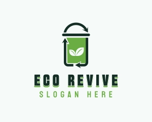 Recyclable Garbage Bin logo design