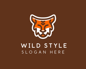 Cute Wild Tiger  logo design