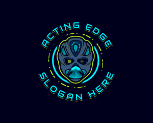 Cyborg Robot Alien logo design