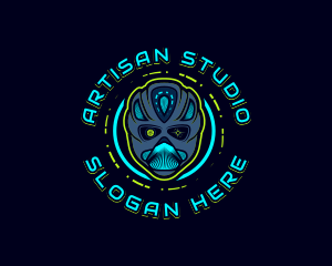 Cyborg Robot Alien logo design