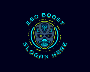 Cyborg Robot Alien logo design