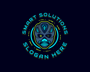 Cyborg Robot Alien logo design