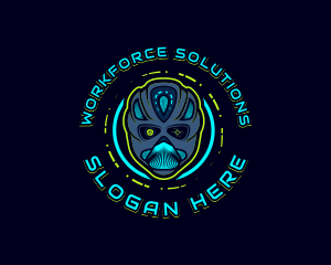 Cyborg Robot Alien logo design