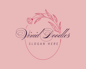 Classy Floral Beauty  logo design