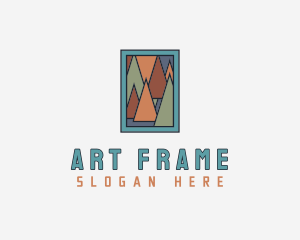 Frame Triangle Painting logo design