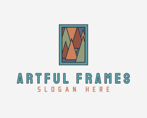 Frame Triangle Painting logo design