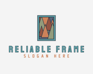 Frame Triangle Painting logo design