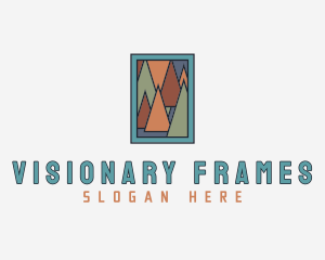 Frame Triangle Painting logo design