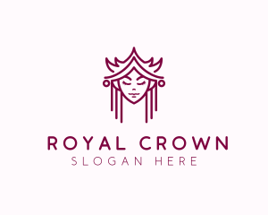 Minimalist Royal Princess logo design