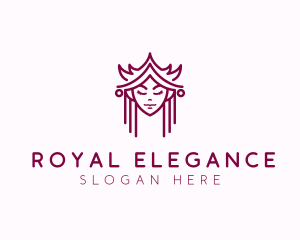 Minimalist Royal Princess logo design