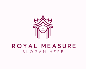 Minimalist Royal Princess logo design