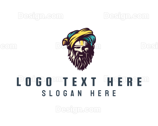 Bearded Sultan Man Logo