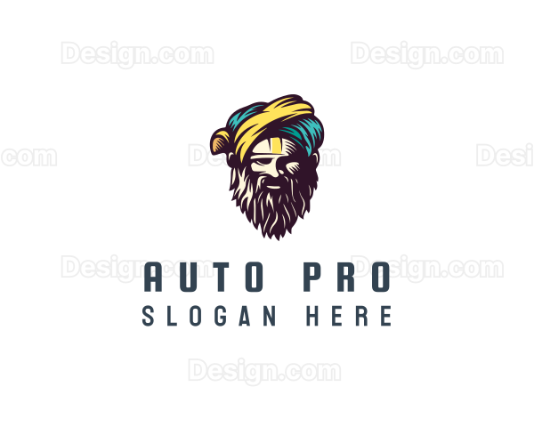 Bearded Sultan Man Logo