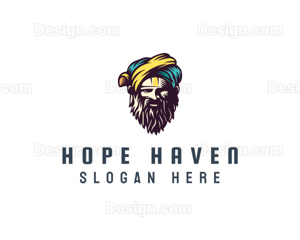 Bearded Sultan Man Logo
