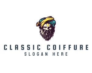 Bearded Sultan Man logo design