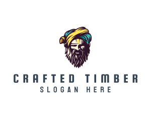 Bearded Sultan Man logo design