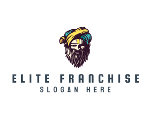 Bearded Sultan Man logo design