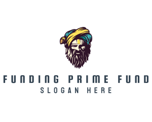 Bearded Sultan Man logo design