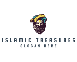 Bearded Sultan Man logo design