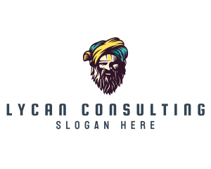 Bearded Sultan Man logo design