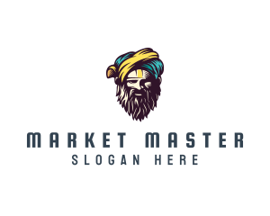 Bearded Sultan Man logo design