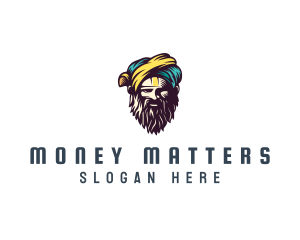 Bearded Sultan Man logo design