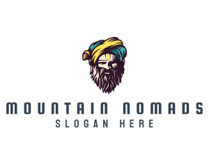 Bearded Sultan Man logo design