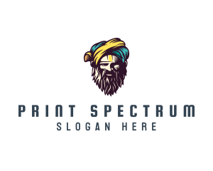 Bearded Sultan Man logo design