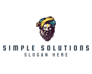 Bearded Sultan Man logo design