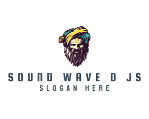 Bearded Sultan Man logo design