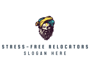 Bearded Sultan Man logo design