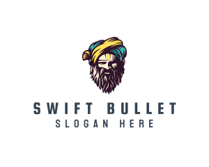 Bearded Sultan Man logo design