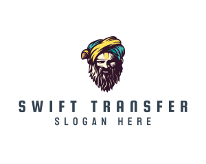 Bearded Sultan Man logo design