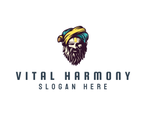 Bearded Sultan Man logo design