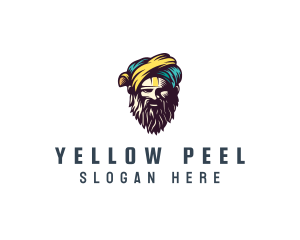 Bearded Sultan Man logo design