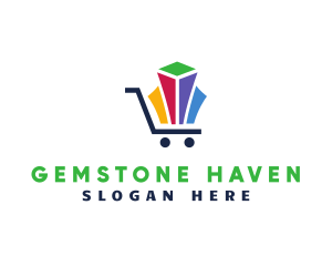 Jewel Shopping Cart  logo design