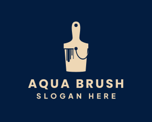 Paint Brush Bucket logo design