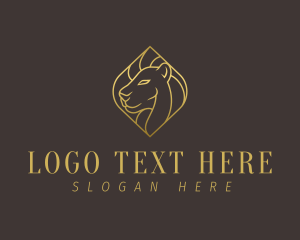 Luxury Golden Lion logo