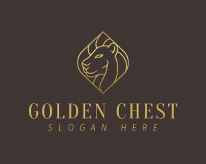 Luxury Golden Lion logo design