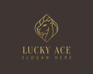 Luxury Golden Lion logo design