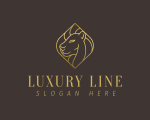 Luxury Golden Lion logo design