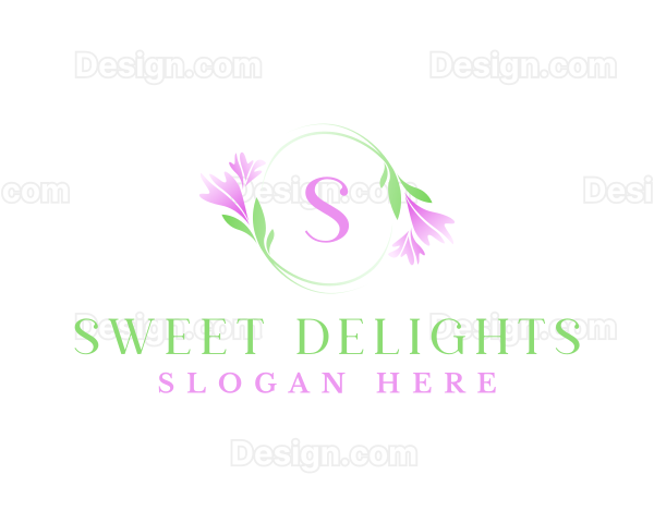 Feminine Beauty Flower Wreath Logo