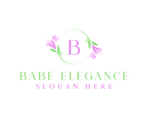 Feminine Beauty Flower Wreath logo design