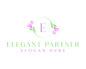 Feminine Beauty Flower Wreath logo design