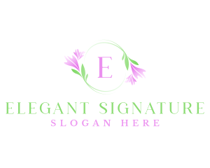 Feminine Beauty Flower Wreath logo design