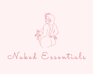 Flower Naked Female logo design